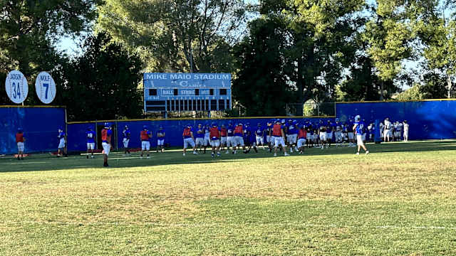 El Camino Real football on baseball field